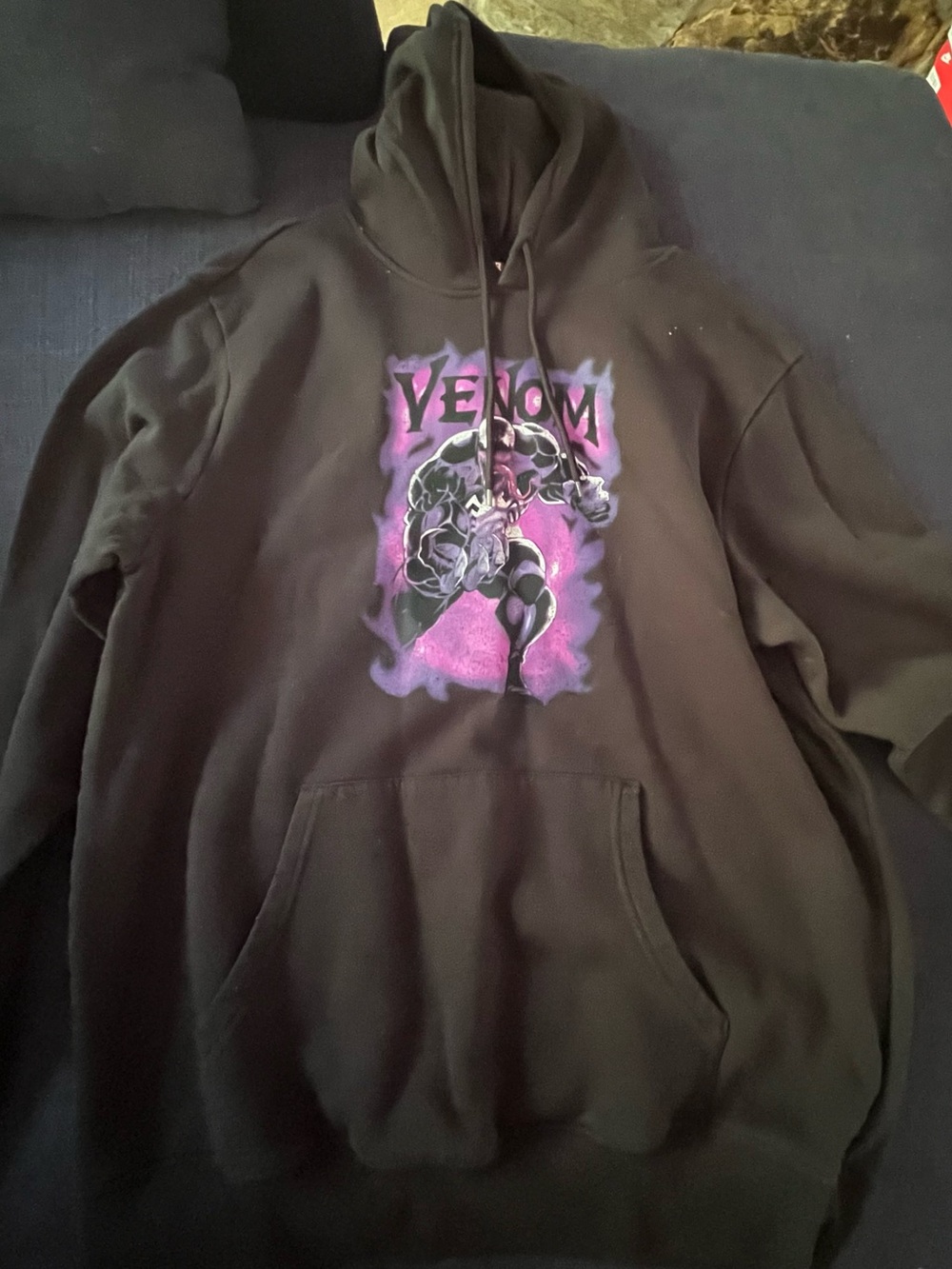 Venom Marvel Graphic Black Hoodie - Men's Hoodie